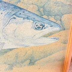 ジグソーパズル 完成品 川魚　アヤメ 1000ピース 昭和レトロの画像
