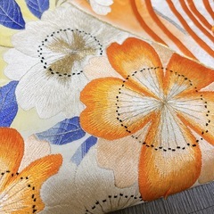 刺繍　着物　帯の画像