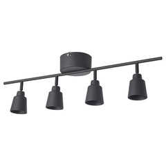 IKEA KNUTBO クヌートボー シーリングスポットライト 4スポット, グレーの画像