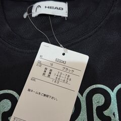 ②新品　150　上下セット　HEAD　ブラック  半袖・ハーフパンツのセットアップの画像