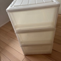 収納ケース　3段　奥行き74cmの画像