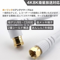 ホーリック　アンテナケーブル　1mの画像
