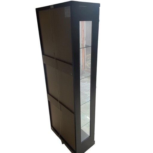 【ジ1019-14】上からライトで照らせる‼️コレクションボード　ガラス製5段フィギュア収納ラック