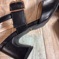 訳あり　パンプス　靴　ブラック　黒の画像