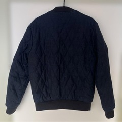 H&M ブラック キルティングジャケット Sの画像