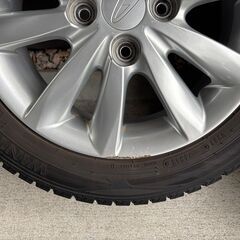 155/65R14 14インチ ダイハツ純正アルミホイール＆スタッドレスタイヤ 4本セット ダイハツ ムーヴキャンバス等に装着可能の画像