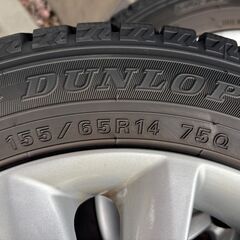 155/65R14 14インチ ダイハツ純正アルミホイール＆スタッドレスタイヤ 4本セット ダイハツ ムーヴキャンバス等に装着可能の画像