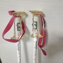 女性、キッズ向けスキーストックの画像