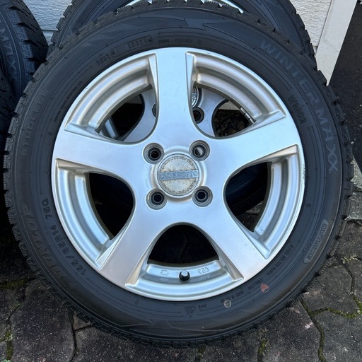 軽スタッドレスホイル付、155/65/14 ダンロップWM 02