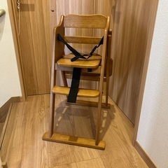 【交渉中】木製ハイベビーチェアの画像