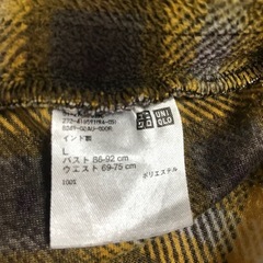UNIQLO チェック　パンツ　ニット　Lサイズの画像