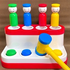 ボーネルンド ピョコピョコ ハンマー お人形 知育玩具 ボタン おもちゃの画像