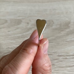 ゴールド　ハート型リングの画像