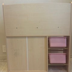 【美品】見せる絵本棚　おもちゃ棚　子供用　の画像
