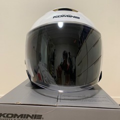 ジェットヘルメット コミネ HK-172サイズMホワイトの画像