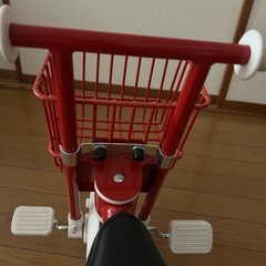 無印　カゴ、舵取り棒付三輪車　　取扱説明書有の画像