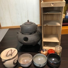 茶道具、茶釜セットの画像