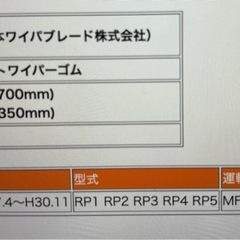 未使用　ホンダ　ステップワゴン　ワイパー替えゴム左右セットの画像