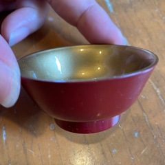【新品】会津塗　金塗りお猪口　5個セット　箱入りの画像