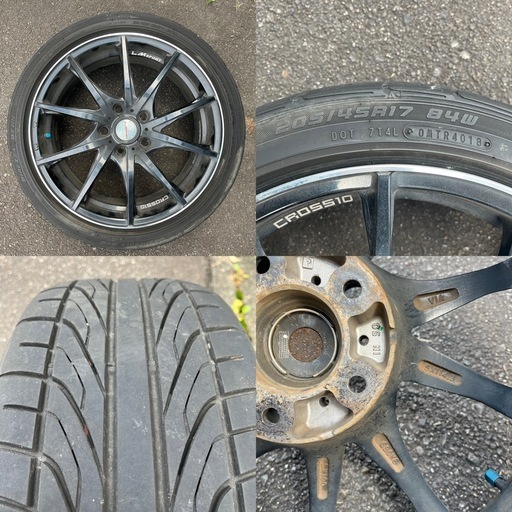 アルミホイール4本 205/45R17ノーマルタイヤ付き