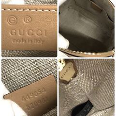 【未使用】GUCCIグッチ☆グッチシマライン レザー2WAYバッグ ブラウン系の画像