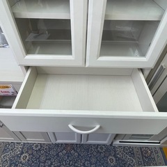 【リサイクルサービス八光】幅56.6㎝　セルシナ　食器棚　ホワイト　CEC-1855DGHFの画像