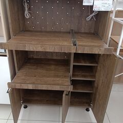 ★リユースのサカイ日立店★HJ8059  レンジ台 ダークブラウン H133×D46.5×W90 クリーニング済み の画像
