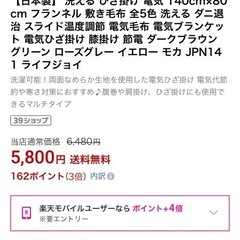 洗える電気ブランケットの画像
