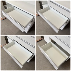 【超美品‼️】定価119,000円♪ ニトリ 120cm幅キッチンボード(ポスティア120KB) 食器棚 収納家具 艶あり木目調ホワイト♪の画像