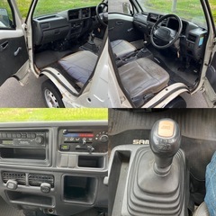 車検付き！サンバー！強化ダンプ！エアコン！パワステ！4WD！5速！エクストラロー付！即戦力！軽トラ！早い者勝ち！の画像