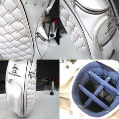 ゴルフ用品 キャディバッグ マンシングウェアー MQCNJJ02 ホワイト 6分割 中古 Munsingwear 苫小牧西店の画像
