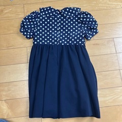 ワンピース　水玉　半袖　120の画像