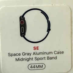 Apple Watch SE 第一世代　Space Gray Aluminum Case Midnight Sport Band 44MMの画像