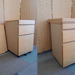 札幌【家具3点セット カリモク ボナシェルタ】デスク＆ワゴン＆ブックスタンド オーク材使用 karimoku Buona Scelta 北20条店の画像