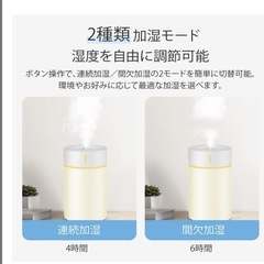 加湿器 小型 卓上　自動停止機能 静音設計 花粉対策 保湿 寝室　オフィスの画像
