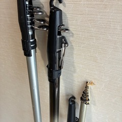 釣竿と小物入れの画像