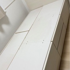 収納たくさんセミダブルベッドマットレス付きの画像