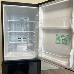三菱 146L 2ドア冷蔵庫 MR-P15C-B 2017年製 ブラック／清掃・動作良好の画像