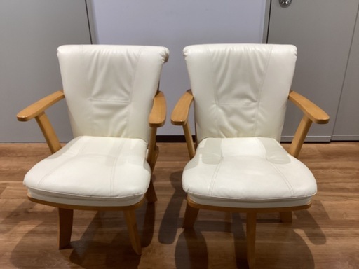 回転チェア2脚セット【町田市再生家具】252062