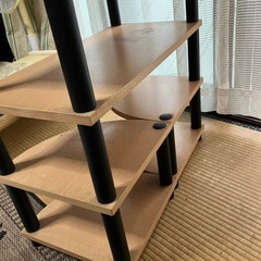 木製　4段棚の画像