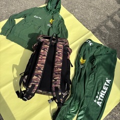 アスレタ リュック カフェドブラジル柄 迷彩 2000円✨ 	⚽️	ATHLETA カモフラ柄バックパック スポーツ用に！の画像