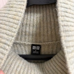 UNIQLO ユニクロ　スフレヤーン　ハイネック　セーター　ニット　LLの画像
