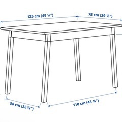 120cm幅ダイニングテーブル　IKEAの画像