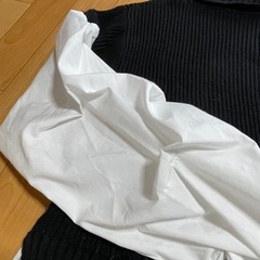 一枚で可愛い重ね着風ニットの画像