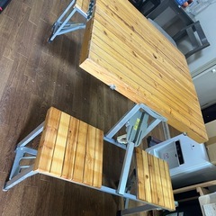 アウトドア用テーブル＆チェアセット差し上げます（中古）の画像