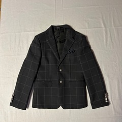 WANDER FACTRY 子供用130サイズスーツ6点セット ネイビー（濃紺色）の画像