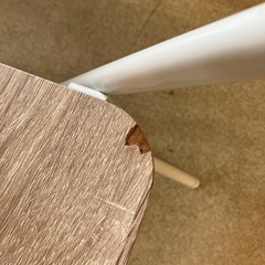 K2510-256 山善 折りたたみテーブルセット ハイタイプ ホワイト キズ汚れ有り ※バラ売り不可の画像