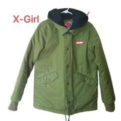 XGIRL ミリタリージャケット フード付き オリーブの画像