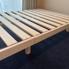 【ニトリ/美品】シングル脚付すのこベッドの画像
