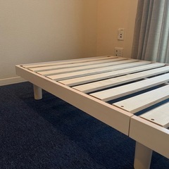 【ニトリ/美品】シングル脚付すのこベッドの画像